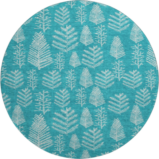Dalyn Merry & Bright MY21 Teal Rug round rug