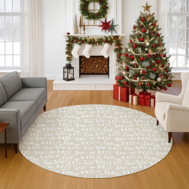 Dalyn Merry & Bright MY22 Beige Rug shown in a room