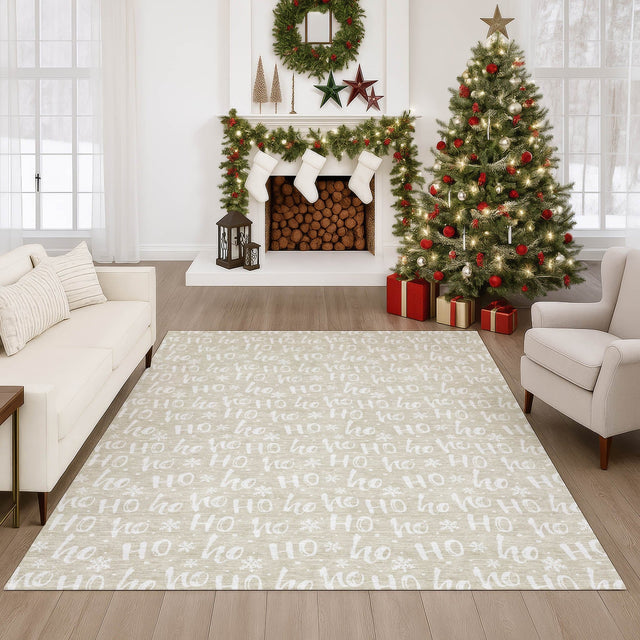 Dalyn Merry & Bright MY22 Beige Rug shown in a room