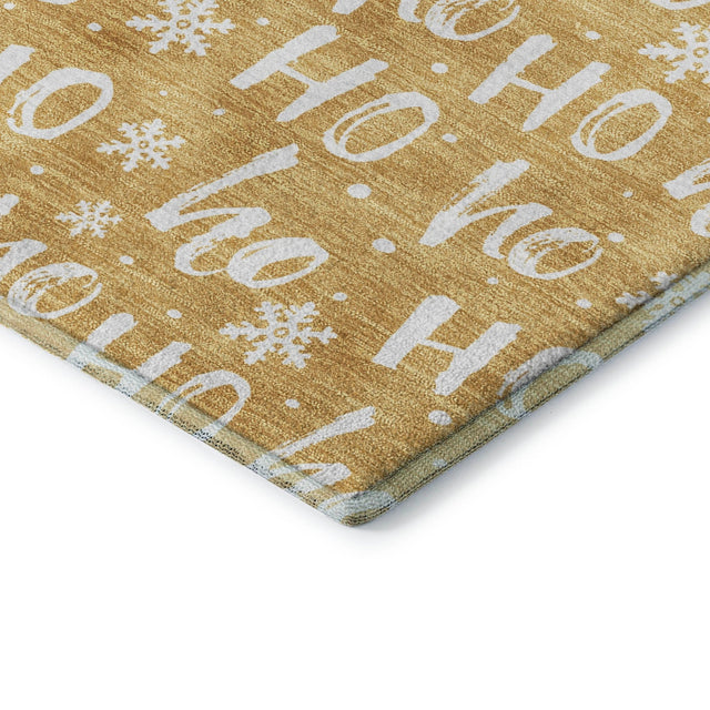 Dalyn Merry & Bright MY22 Gold Rug corner detail