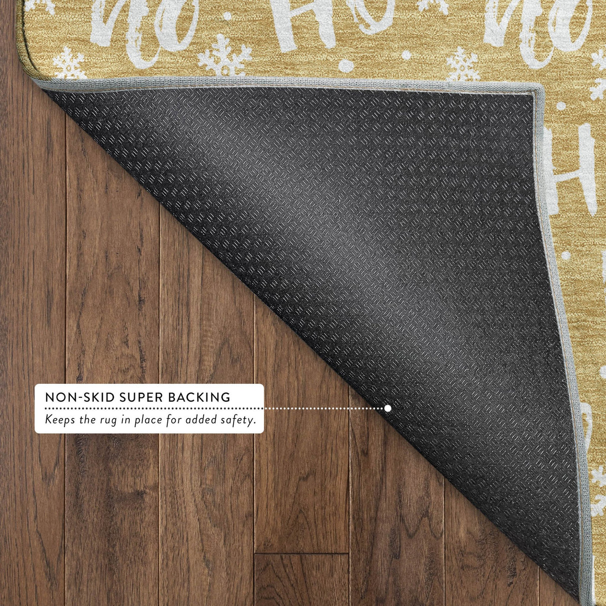 Dalyn Merry & Bright MY22 Gold Rug backing detail