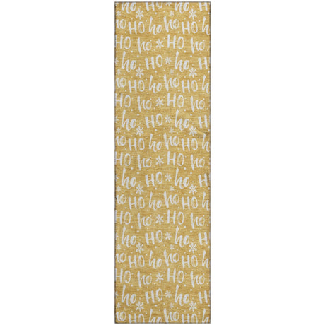 Dalyn Merry & Bright MY22 Gold Rug runner rug