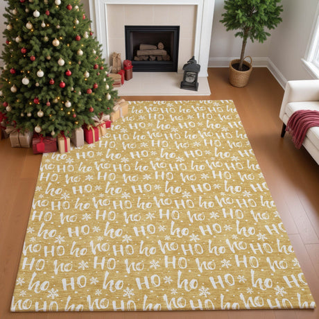 Dalyn Merry & Bright MY22 Gold Rug shown in a room