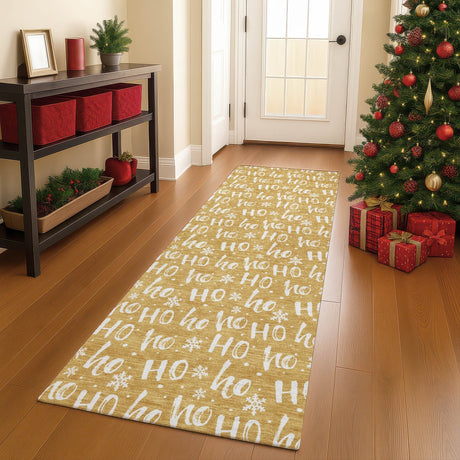 Dalyn Merry & Bright MY22 Gold Rug shown in a room