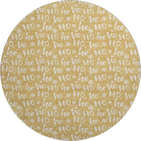 Dalyn Merry & Bright MY22 Gold Rug round rug
