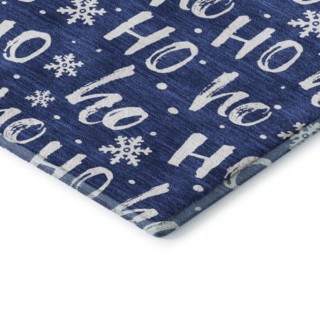 Dalyn Merry & Bright MY22 Navy Rug corner detail