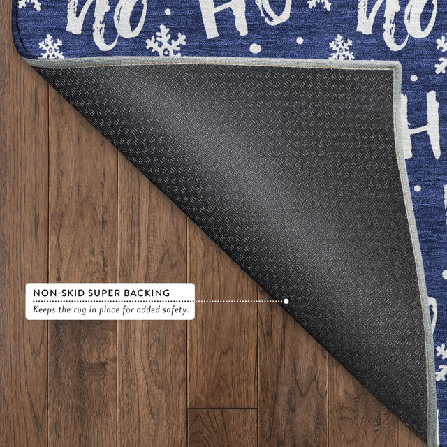 Dalyn Merry & Bright MY22 Navy Rug backing detail