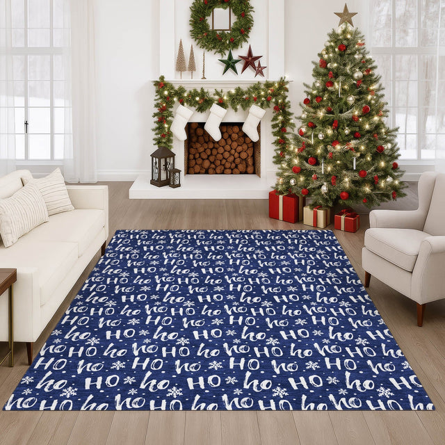 Dalyn Merry & Bright MY22 Navy Rug shown in a room
