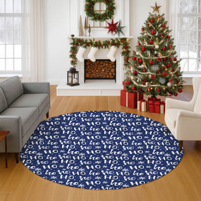 Dalyn Merry & Bright MY22 Navy Rug shown in a room