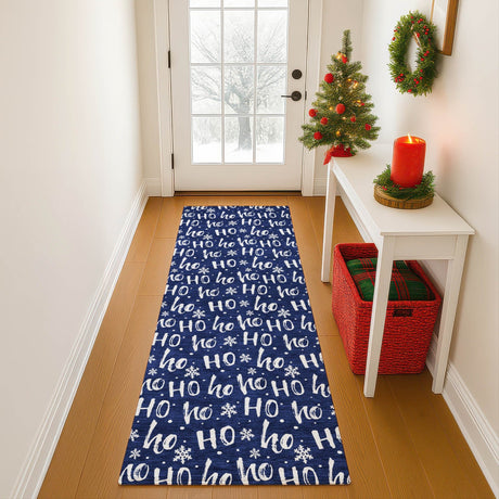 Dalyn Merry & Bright MY22 Navy Rug shown in a room