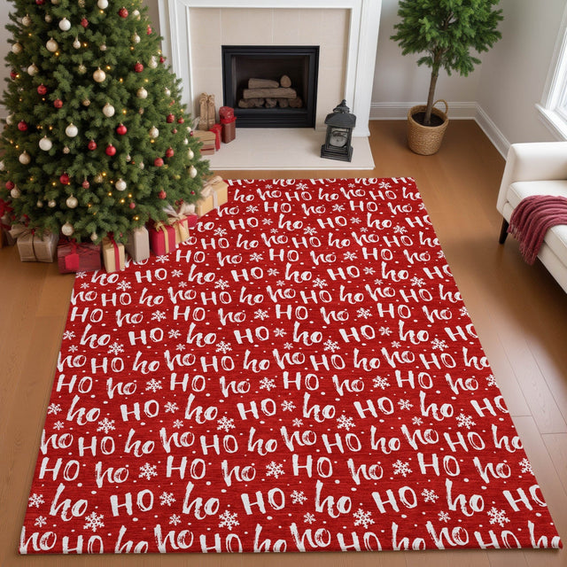 Dalyn Merry & Bright MY22 Red Rug shown in a room