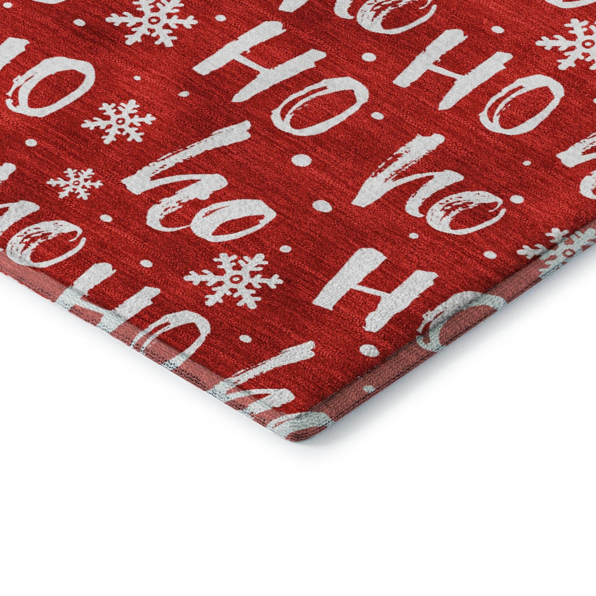 Dalyn Merry & Bright MY22 Red Rug corner detail