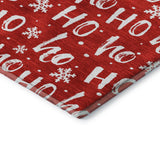 Dalyn Merry & Bright MY22 Red Rug corner detail