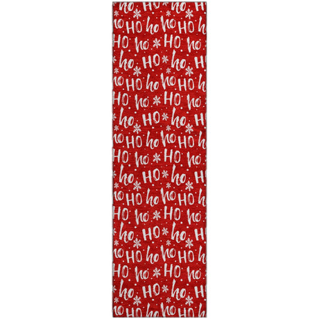 Dalyn Merry & Bright MY22 Red Rug runner rug