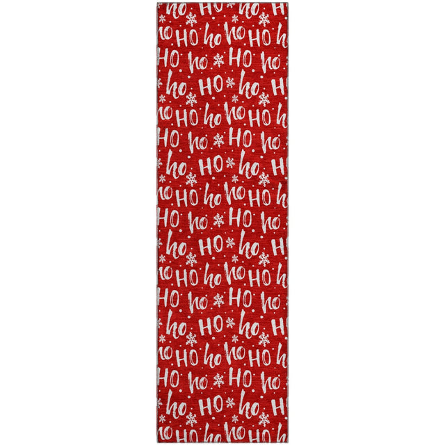 Dalyn Merry & Bright MY22 Red Rug runner rug