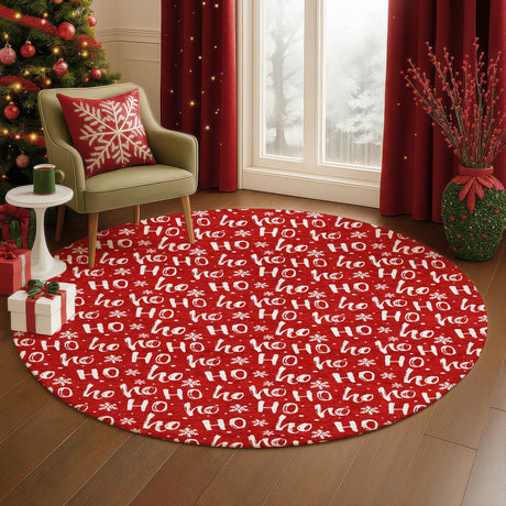 Dalyn Merry & Bright MY22 Red Rug shown in a room