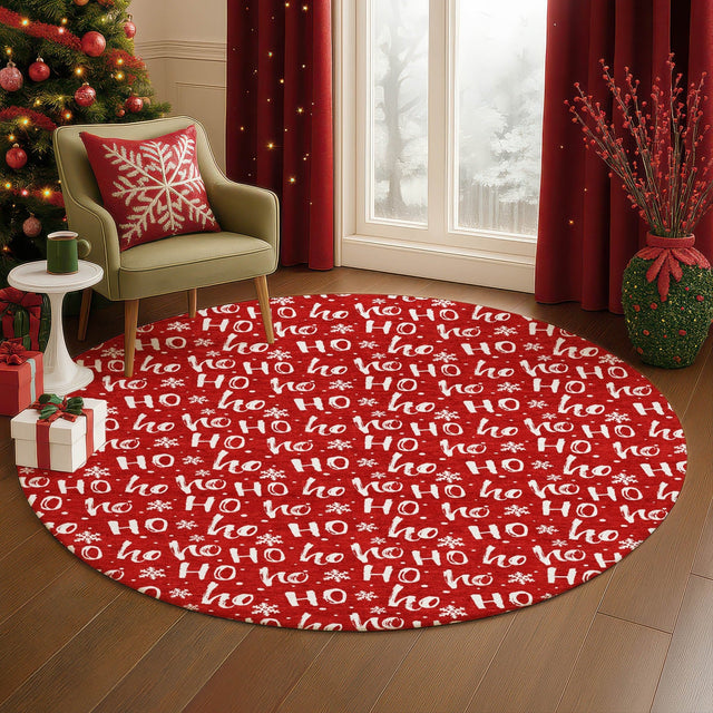 Dalyn Merry & Bright MY22 Red Rug shown in a room