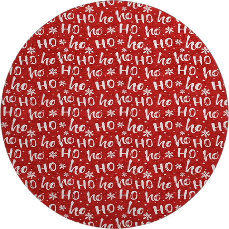 Dalyn Merry & Bright MY22 Red Rug round rug