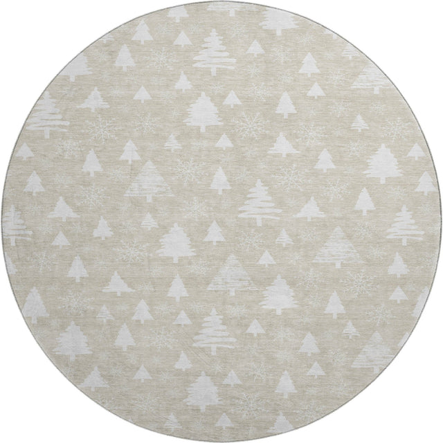 Dalyn Merry & Bright MY23 Beige Rug round rug