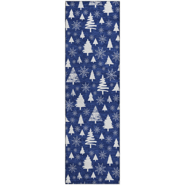Dalyn Merry & Bright MY23 Navy Rug runner rug