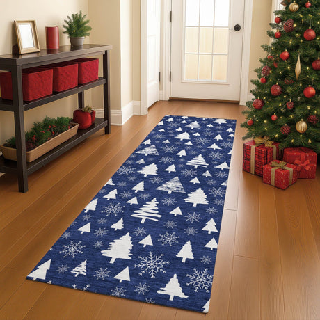 Dalyn Merry & Bright MY23 Navy Rug shown in a room