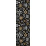 Dalyn Merry & Bright MY25 Black Rug runner rug