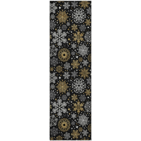 Dalyn Merry & Bright MY25 Black Rug runner rug