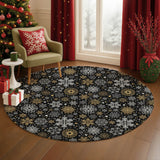 Dalyn Merry & Bright MY25 Black Rug shown in a room