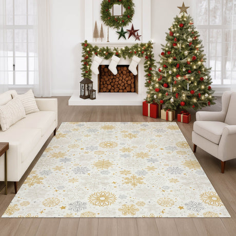 Dalyn Merry & Bright MY25 Ivory Rug shown in a room