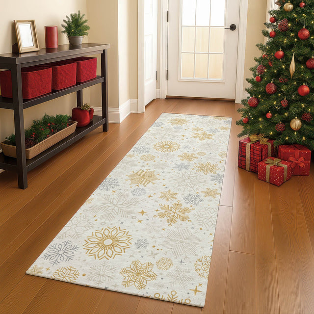 Dalyn Merry & Bright MY25 Ivory Rug shown in a room
