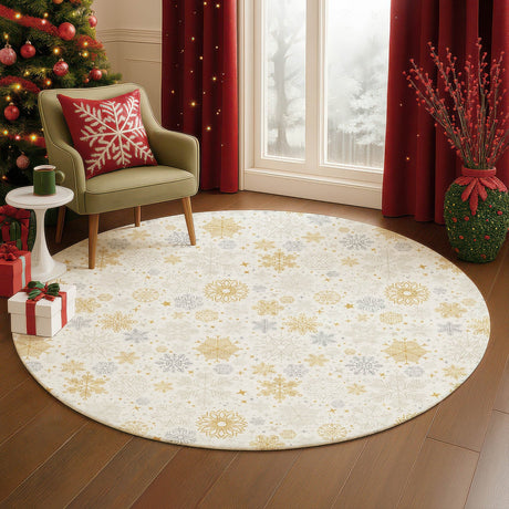 Dalyn Merry & Bright MY25 Ivory Rug shown in a room
