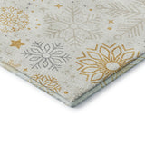 Dalyn Merry & Bright MY25 Ivory Rug corner detail