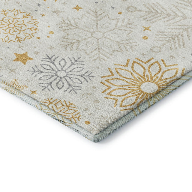 Dalyn Merry & Bright MY25 Ivory Rug corner detail