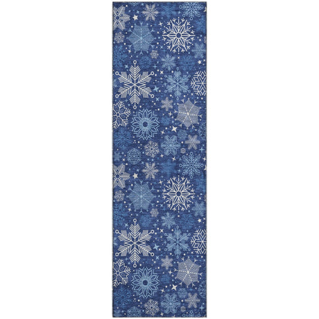 Dalyn Merry & Bright MY25 Navy Rug runner rug