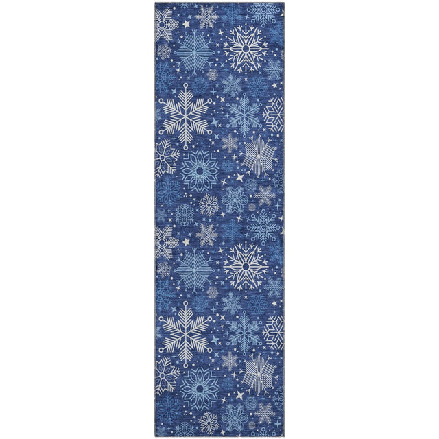 Dalyn Merry & Bright MY25 Navy Rug runner rug