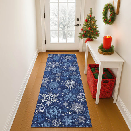 Dalyn Merry & Bright MY25 Navy Rug shown in a room