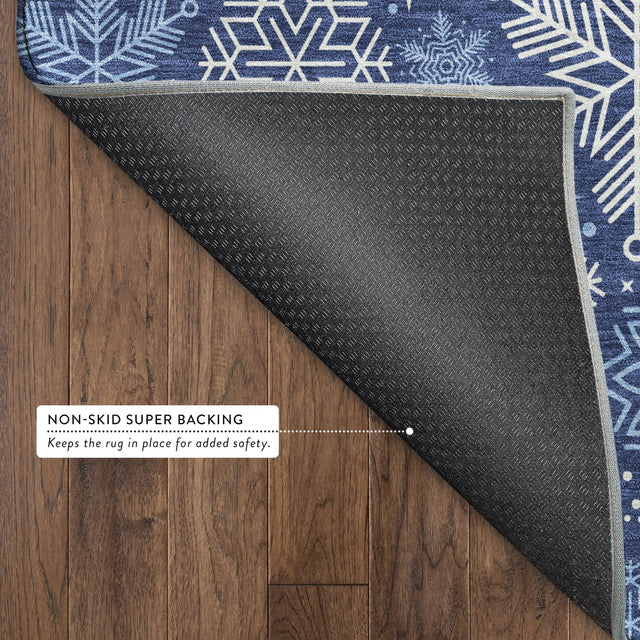 Dalyn Merry & Bright MY25 Navy Rug backing detail