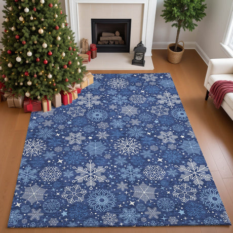 Dalyn Merry & Bright MY25 Navy Rug shown in a room