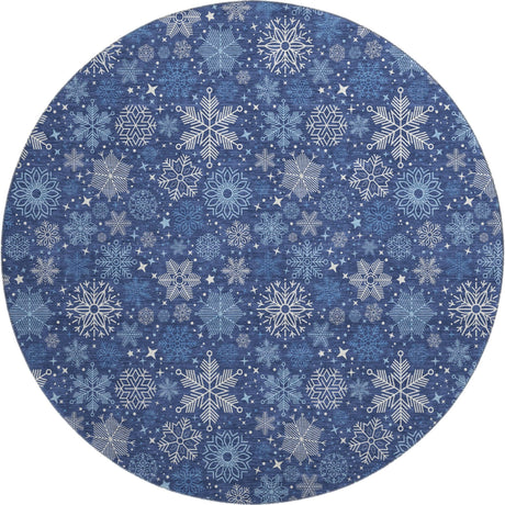 Dalyn Merry & Bright MY25 Navy Rug round rug