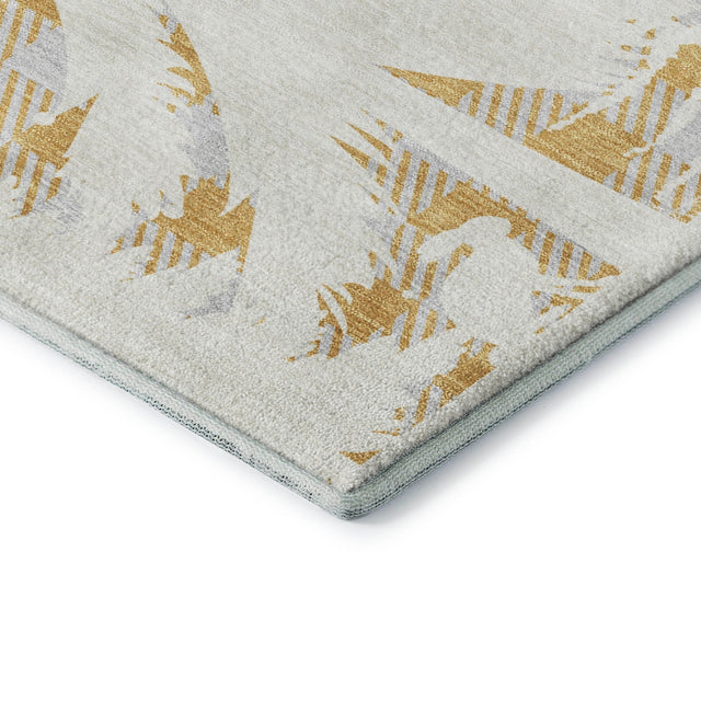 Dalyn Merry & Bright MY26 Gold Rug corner detail