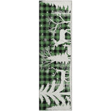 Dalyn Merry & Bright MY26 Green Rug runner rug