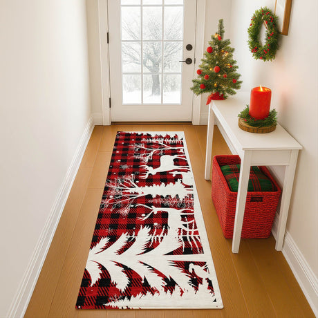 Dalyn Merry & Bright MY26 Red Rug shown in a room