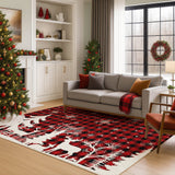 Dalyn Merry & Bright MY26 Red Rug shown in a room