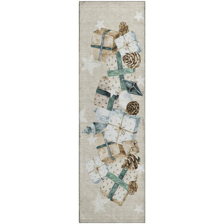 Dalyn Merry & Bright MY27 Beige Rug runner rug