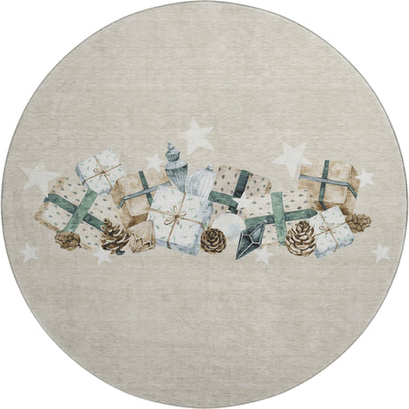Dalyn Merry & Bright MY27 Beige Rug round rug