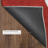 Dalyn Merry & Bright MY27 Red Rug backing detail