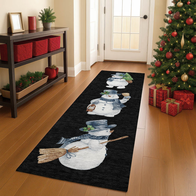 Dalyn Merry & Bright MY28 Black Rug shown in a room