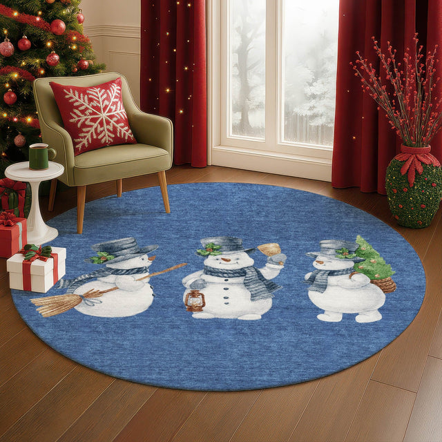 Dalyn Merry & Bright MY28 Navy Rug shown in a room