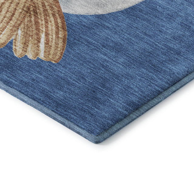 Dalyn Merry & Bright MY28 Navy Rug corner detail