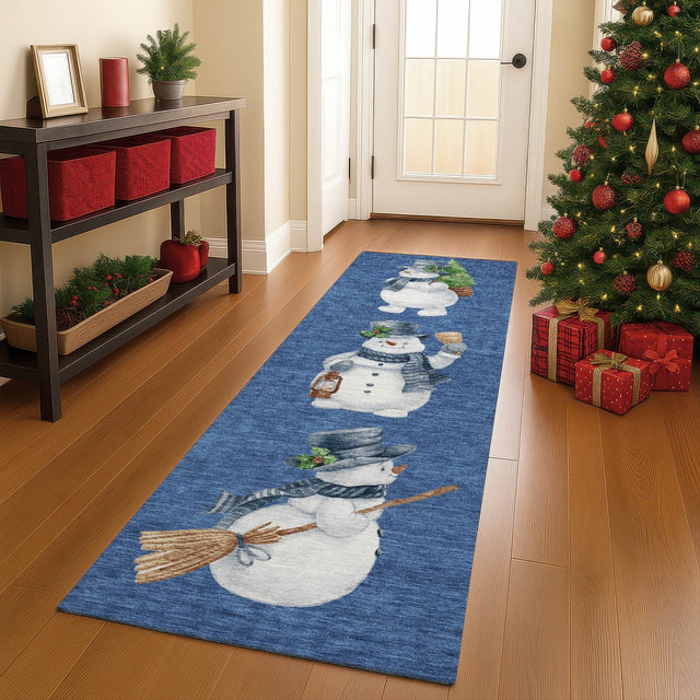 Dalyn Merry & Bright MY28 Navy Rug shown in a room